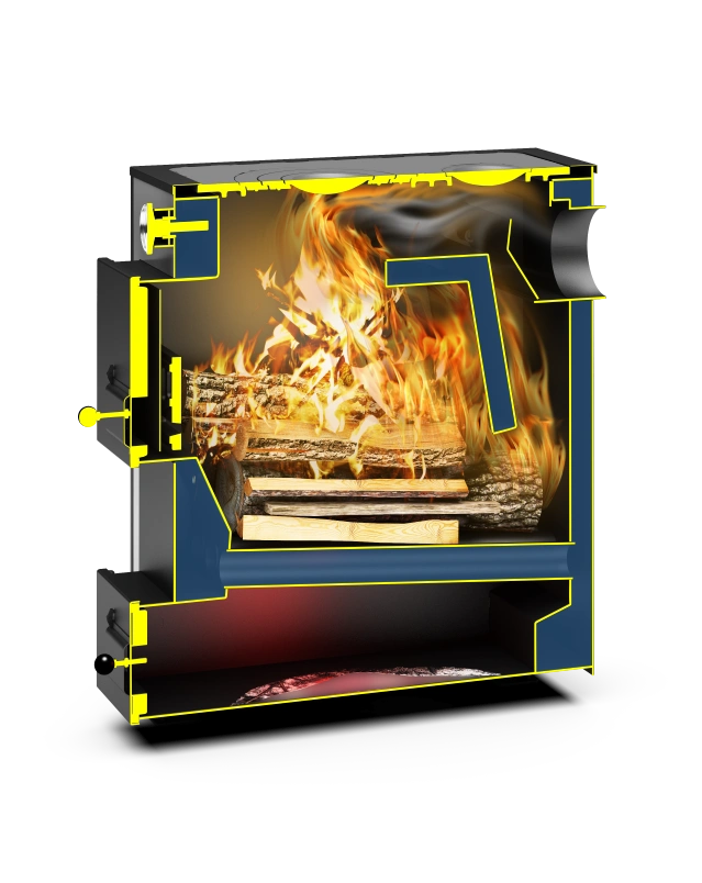 Дровяной котёл отопления Куппер ПРАКТИК-10 В - Теплодар